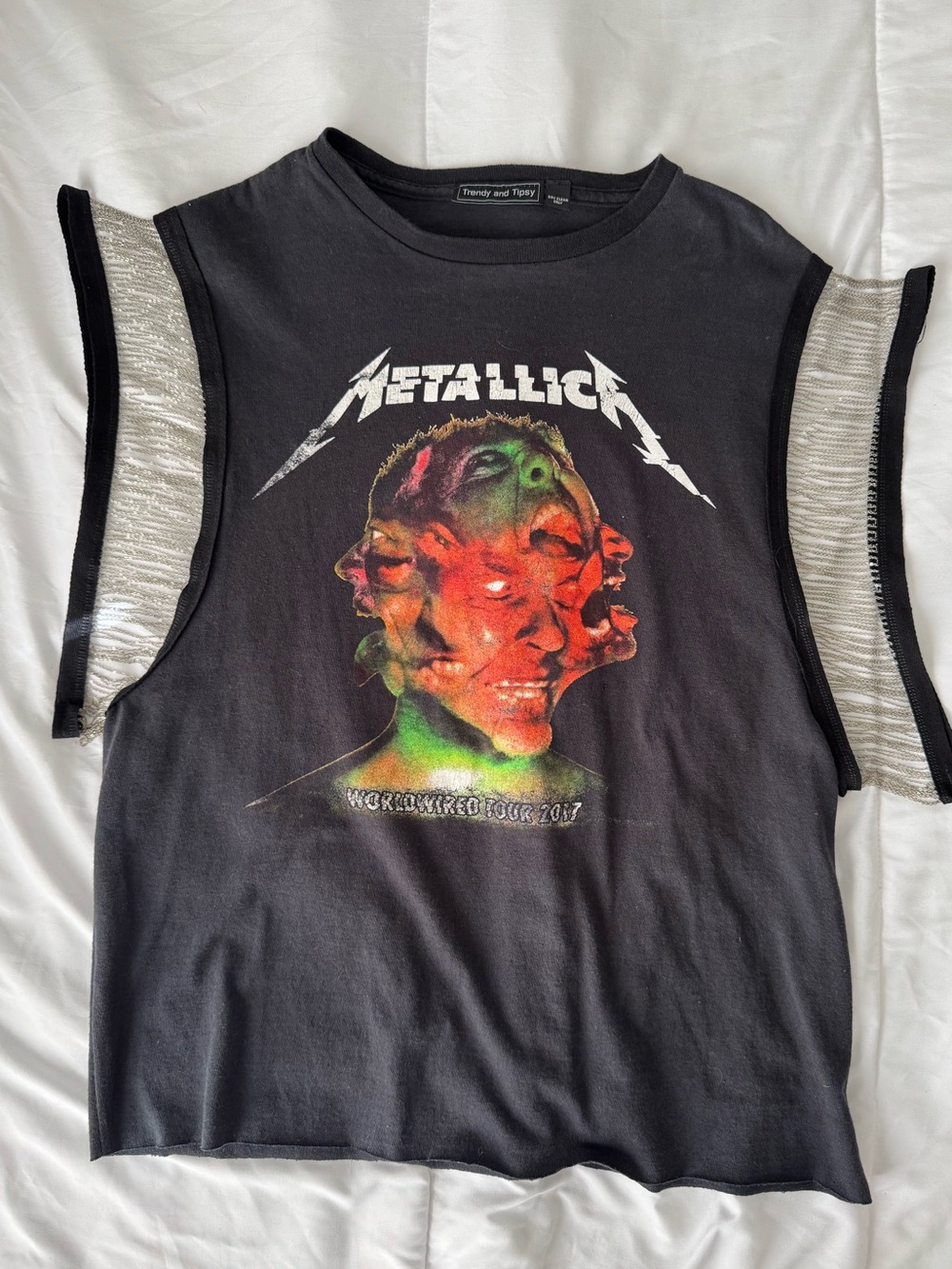 One of a Kind Trendy & Tipsy Metallica Refurbished Band Tee